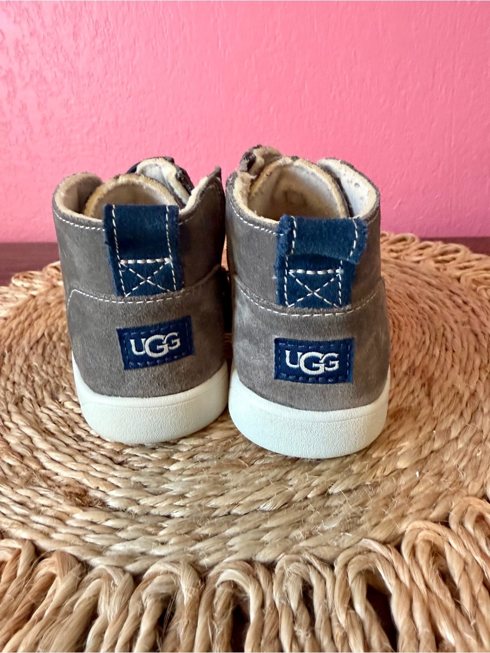 UGG Kids Grey Suede Boots